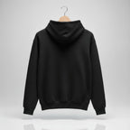 Unisex Black Graphic Pocket Hoodie | Multi-Color Print Fleece