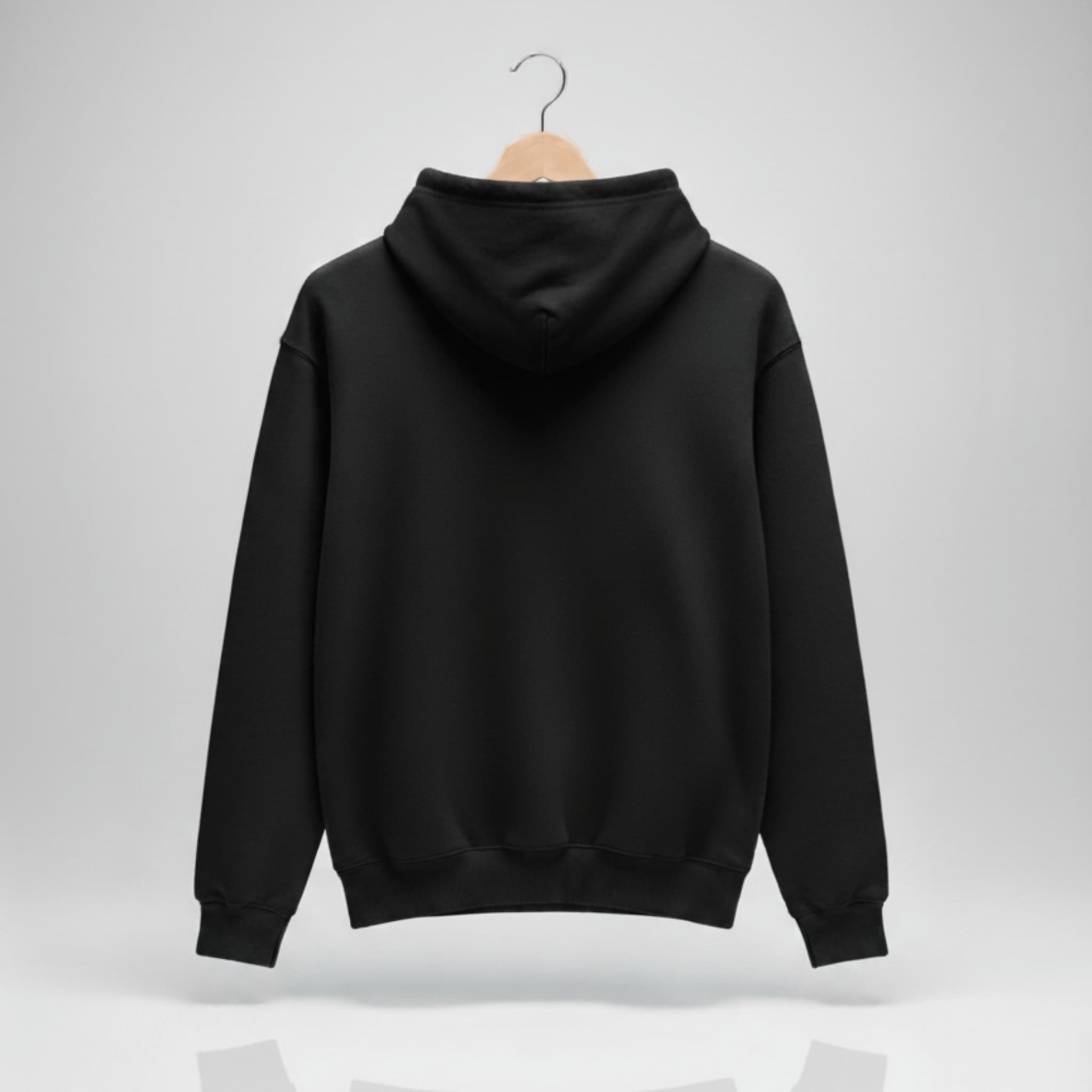 Unisex Black Graphic Pocket Hoodie | Multi-Color Print Fleece