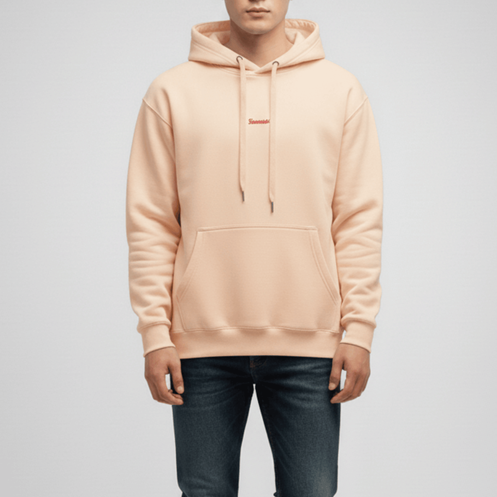Buy Soft Peach Cotton Fleece Hoodie – for Men and Women in Pakistan