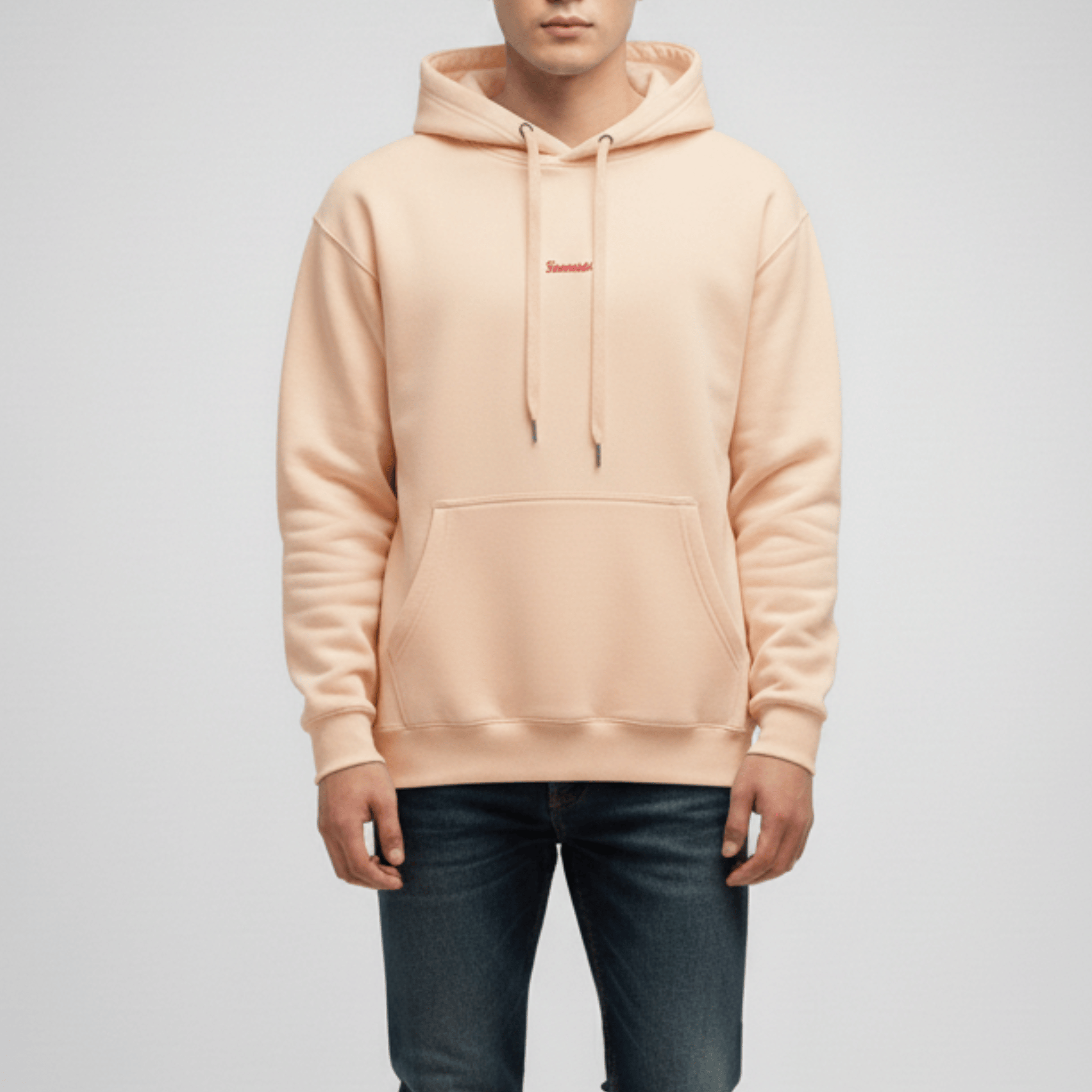 Unisex Peach Solid Color Hoodie | Premium Cotton Fleece