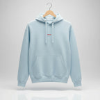 Unisex Light Blue Striped Hoodie | Block Style Cotton Fleece