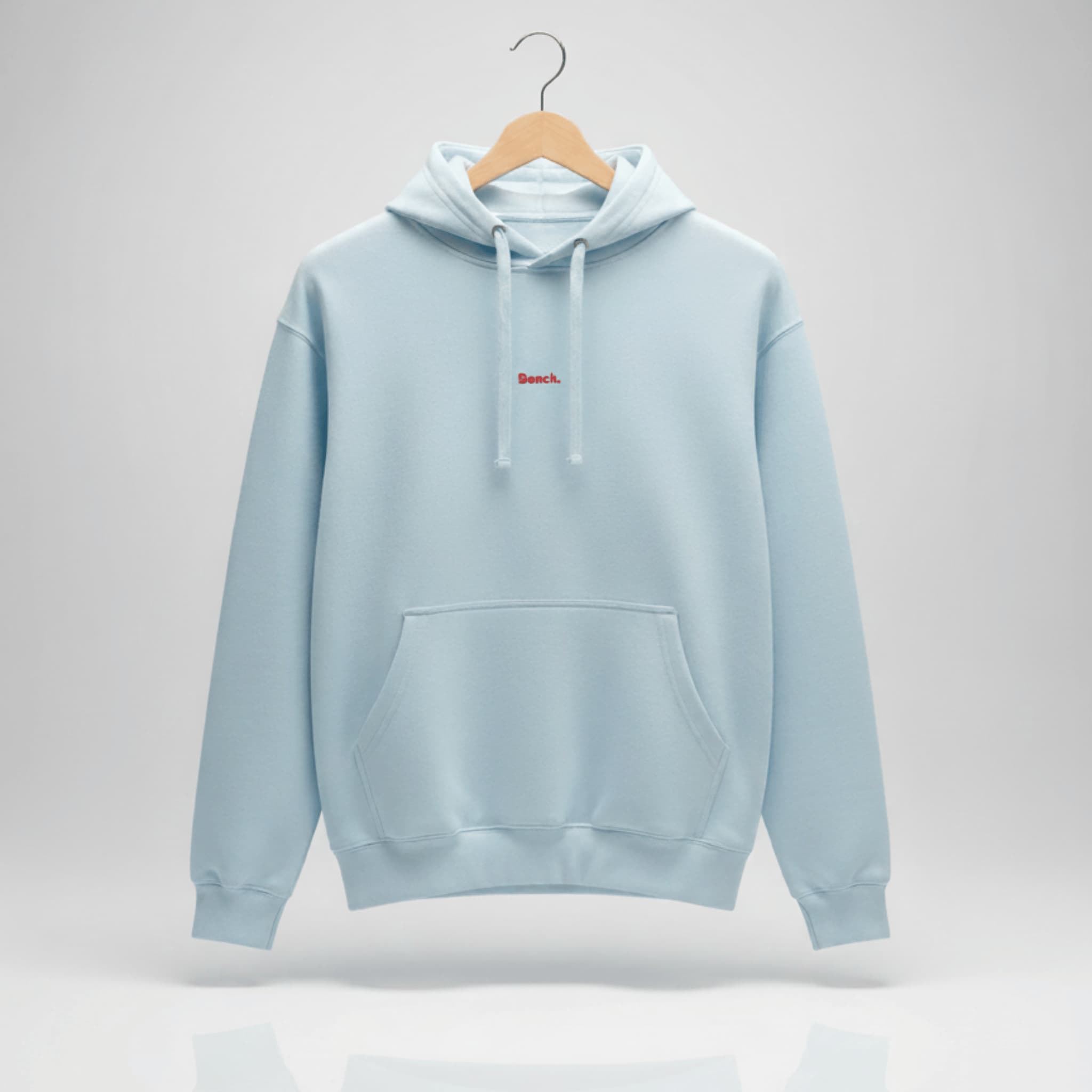 Unisex Light Blue Striped Hoodie | Block Style Cotton Fleece