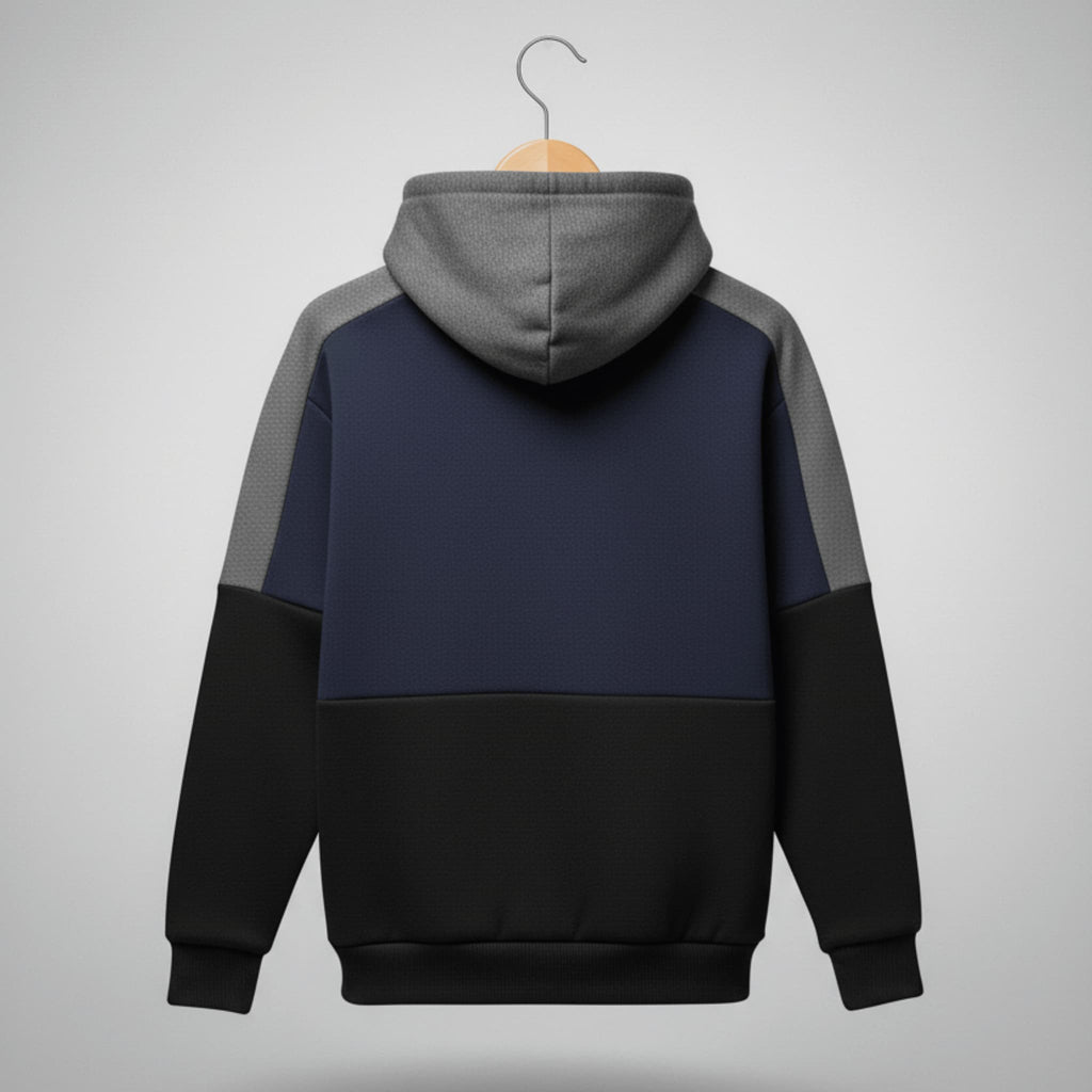 Block Design Hoodie – Oversized Unisex, Premium cotton Fleece