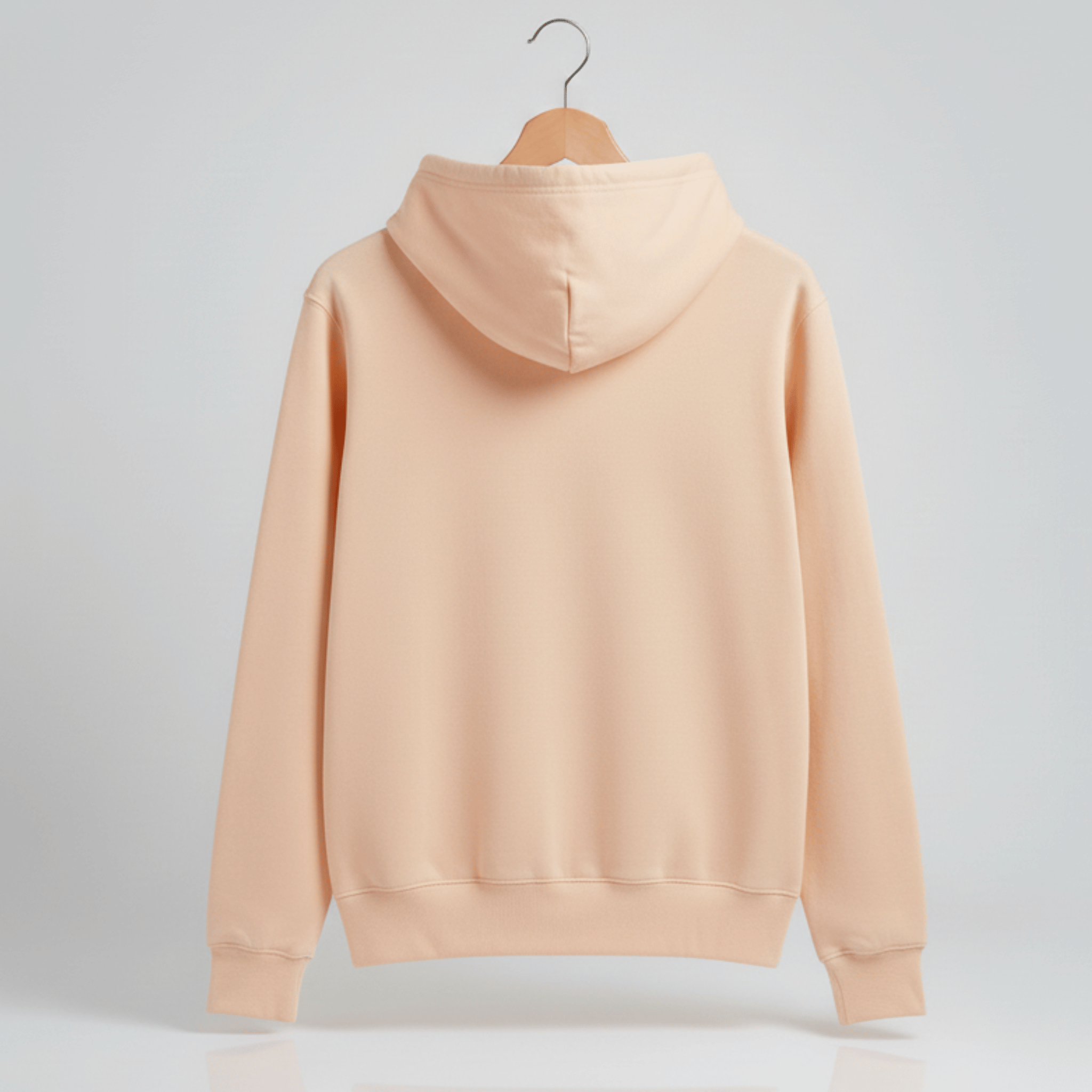 Unisex Peach Solid Color Hoodie | Premium Cotton Fleece